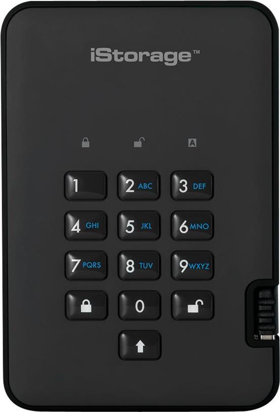 iStorage diskAshur² 4 TB 2,5" HDD USB 3.1 Gen 1 Phantomschwarz