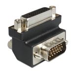 Delock Adapter DVI 24+5 Pin Buchse > VGA 15 Pin Stecker 90° gewinkelt (65425)