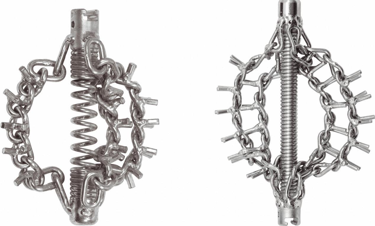 KS TOOLS Kettenschleuderkopf mit Spike-Kette, 2 Ketten Ø50mm,32mm (900.2347