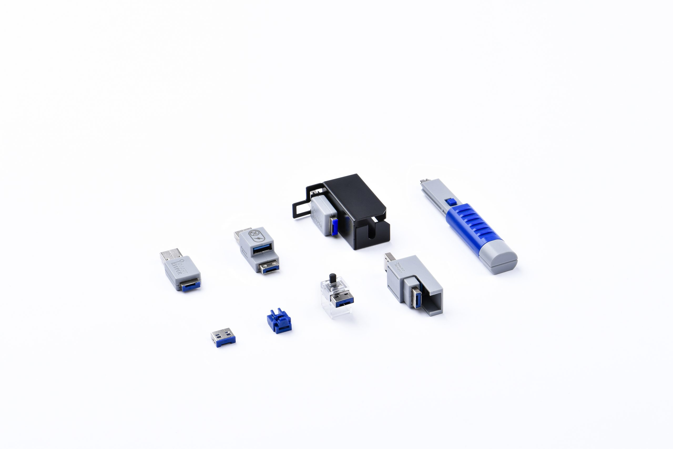 SmartKeeper U03DB Portblocker für DVI, RJ-45, USB Typ-A Blau