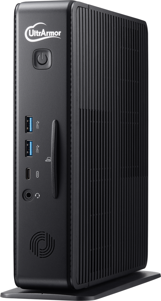 UltrArmor Client - Igel OS12 pre-installed, AMD R2514 QC 3.7GHz CPU, 8GB DDR4 RAM, 16GB eMMC, 4 x DP, 1 x USB C Alt mode, 2 xUSB 3.2 Gen 2, 6 x USB 2.0, 60W power adapter, EU power cord, foot stand (10D3H5008B)