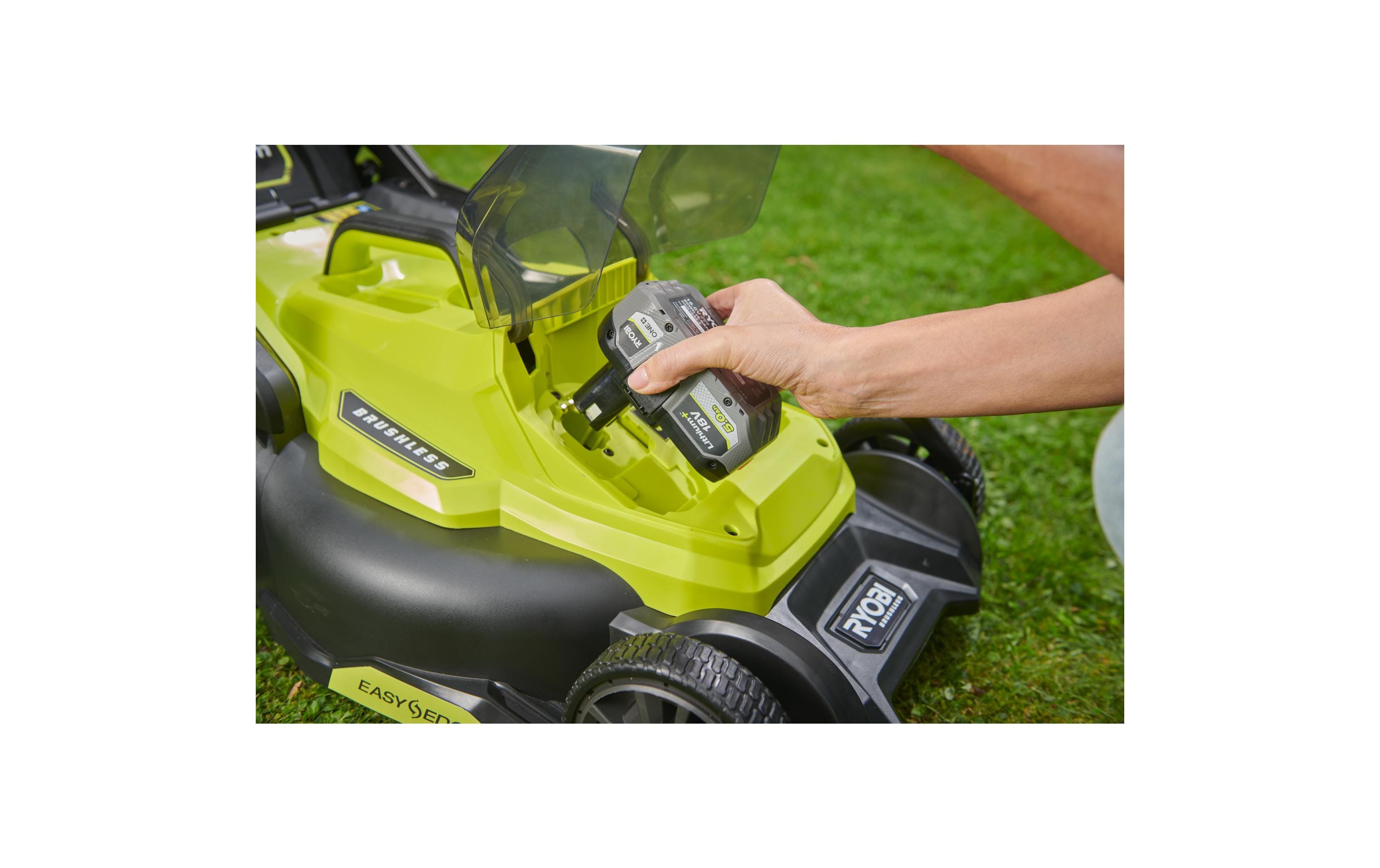 Ryobi RY18LMX40C-150 Akku-Rasenmäher 18 V 40 cm 5 Ah Li-Ion inkl. Akku & Ladegerät