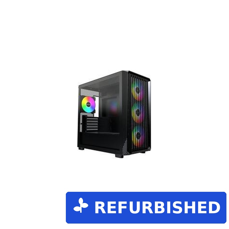 Montech X5M PC-Gehäuse, Midi-Tower, Micro-ATX, ARGB, Tempered Glass - schwarz (X5M (B)) (B-Ware)