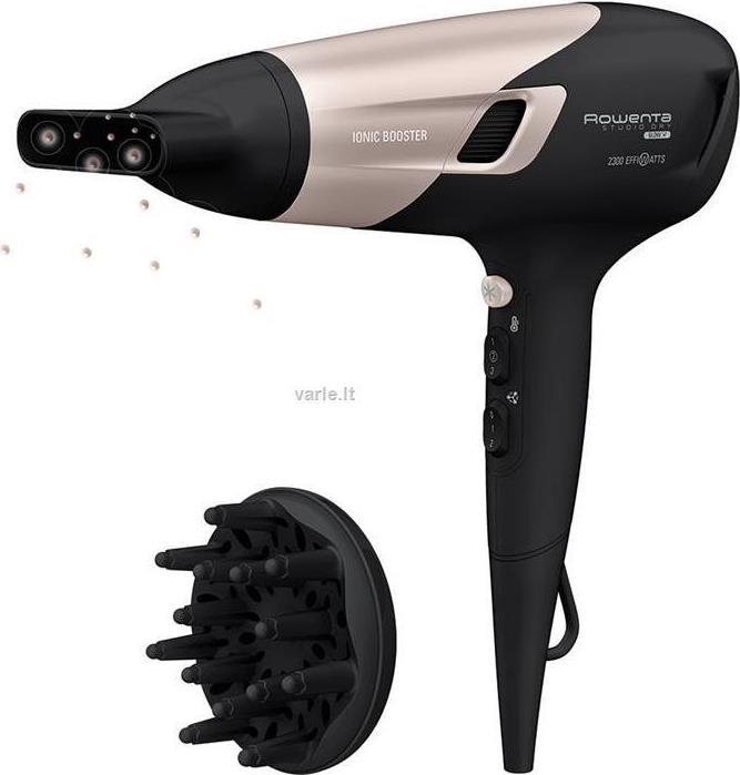 Rowenta Studio Dry CV5831F0 Haartrockner 2100 W Schwarz - Pink (CV5831)