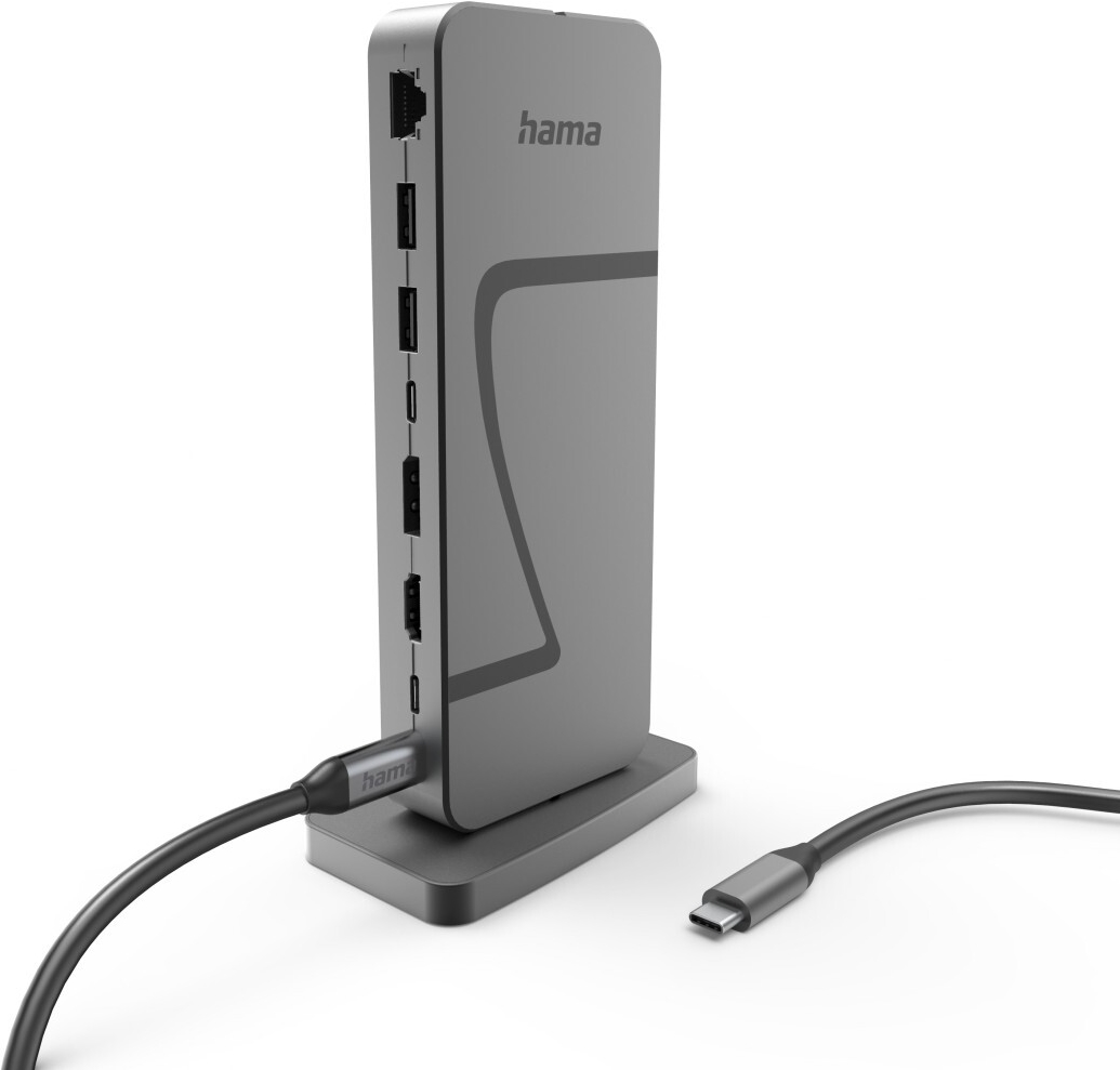Hama USB4-Docking-Station Connect2Office Speed, USB-C, PD, 40 Gbit/s, 10 Ports (00200200)