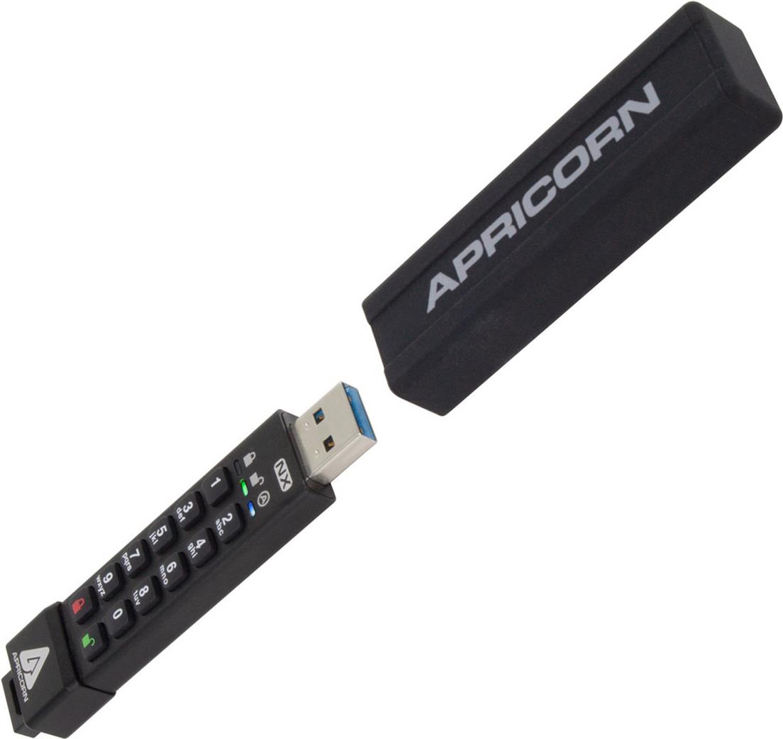 Apricorn Aegis Secure Key 3NX USB-Stick 16 GB USB 3.1 256-bit AES-XTS Schwarz