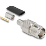 Delock TNC Buchse zum Crimpen RG-59mit passendem Schrumpfschlauch (91777)
