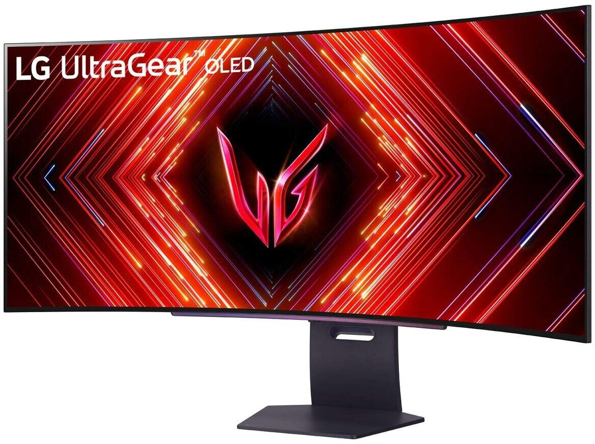 LG 45GS95QX-B Gaming Monitor - OLED-Display, 240Hz, 0,03ms Curved-Design (800R) für maximale Immersion [Energieklasse F] (45GS95QX-B.AEU)