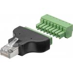 Goobay 76736 Kabelschnittstellen-/Gender-Adapter Terminal Block 8-pin RJ-45 Schwarz (76736)