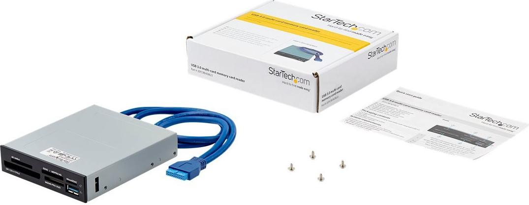 StarTech.com USB 3.0 Interner Multi-Kartenleser mit UHS-II Unterstützung 35FCREADBU3 Schwarz, Metallisch