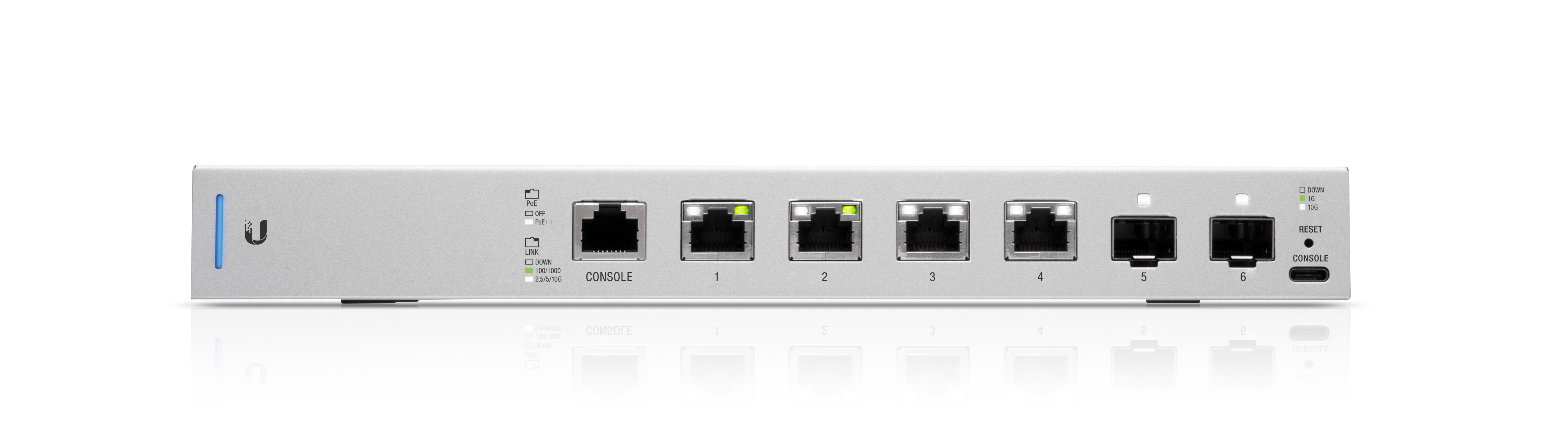 Ubiquiti UniFi Switch US-XG-6POE Managed 10G Switch Silber