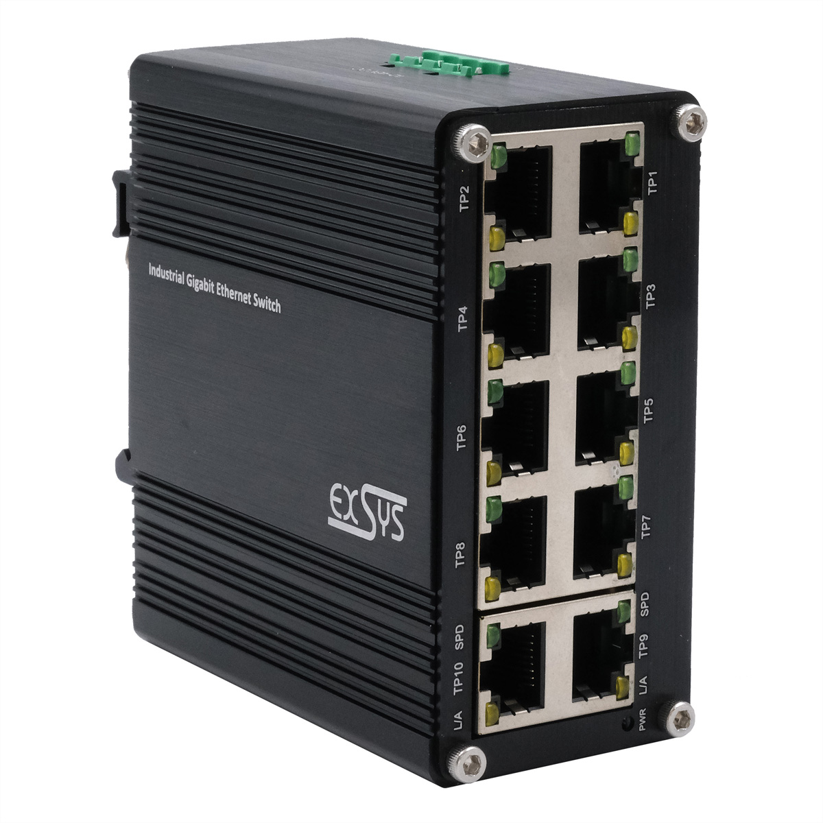 Exsys EX-62025 10-Port Industrial Gigabit Ethernet Switch