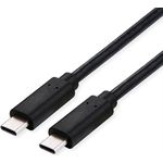 ROLINE USB4 Gen3x2 Kabel, C?C, ST/ST, 40Gbit/s, 100W, schwarz, 0,8 m (11.02.9092)