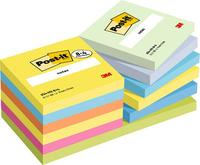 3M Post-it Haftnotiz Notes 76x76mm 654-TFEN-P8+4 sortiert 12 St./Pack.
