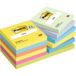 3M Post-it Haftnotiz Notes 76x76mm 654-TFEN-P8+4 sortiert 12 St./Pack.