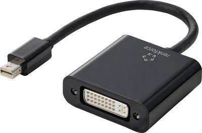 Renkforce RF-4769258 DisplayPort / DVI Adapter [1x Mini-DisplayPort Stecker - 1x DVI-Buchse 24+5pol.] Schwarz PVC-Mantel 15.00 cm (RF-4769258)