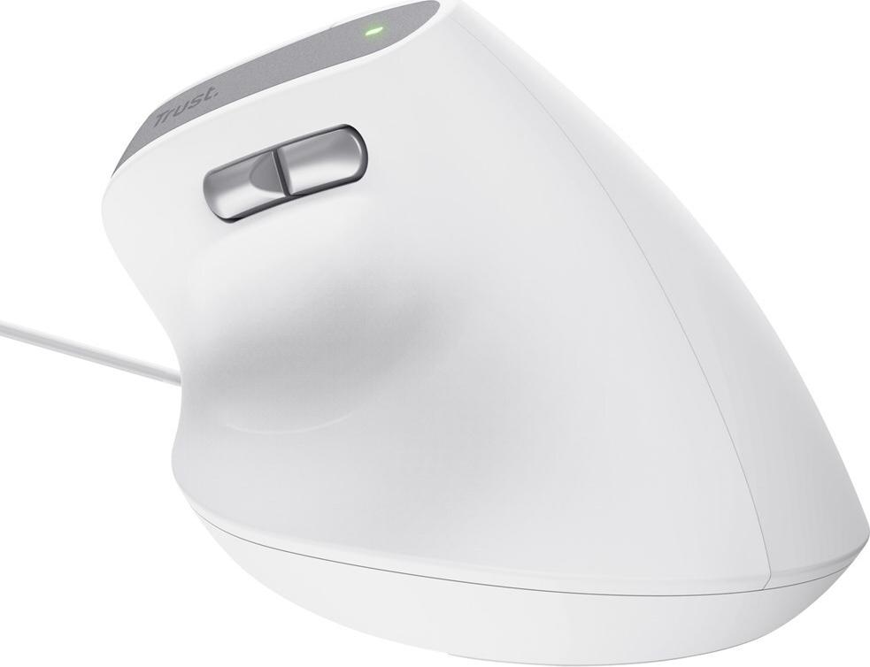 Trust Bayo II Ergonomische Vertikalmaus USB 2400 DPI Weiß