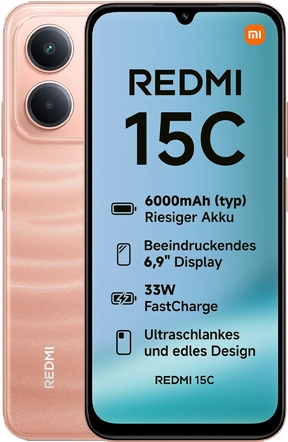 Xiaomi Redmi 15C 4G Dual Sim 4GB RAM 256GB, Twilight Orange [Energieklasse A] (MZB0LIHEU)