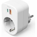 Hama Mehrfachstecker 3er f. Steckdose, 1 USB-C PD, 1 USB-A, 1 Schutzkontakt, 30W (00223343)