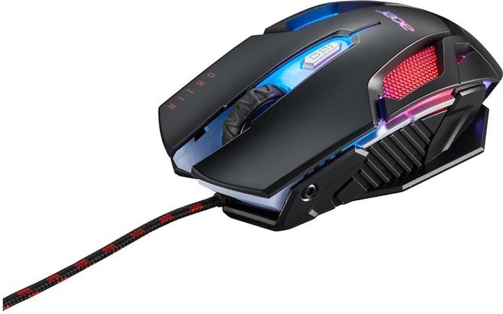 Acer Nitro NMW200 Gaming-Maus 7200 DPI Optisch 7 Tasten Beidhändig Schwarz