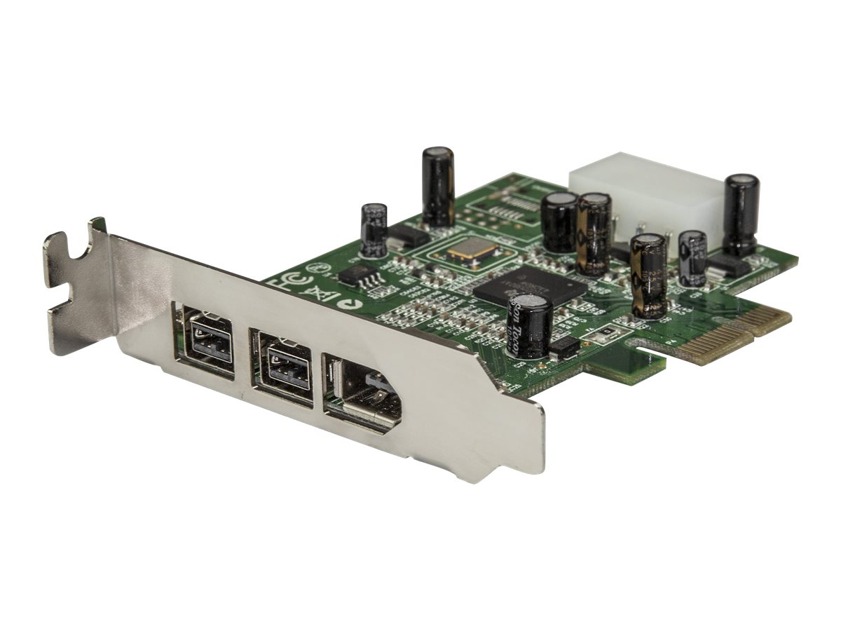 Startech PEX1394B3LP FireWire-Adapter PCI Express x1 800 Mbps Grün