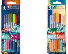 STAEDTLER Doppelfasermaler Edition 1, 6er Kartonetui sechseckig, 2 Spitzen, Strichstärke: 3,0 mm / 1,0 mm, - 1 Stück (3280C6E2-1)