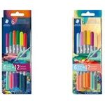 STAEDTLER Doppelfasermaler Edition 1, 6er Kartonetui sechseckig, 2 Spitzen, Strichstärke: 3,0 mm / 1,0 mm, - 1 Stück (3280C6E2-1)