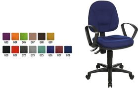 Topstar Bürostuhl "Point 25,40cm (10"), Stoff: schwarz, Polyester Sitzmaße: (B)450 x (T)440 x (H)420 - 550 mm, Lehnenhöhe: (PO10 G20)