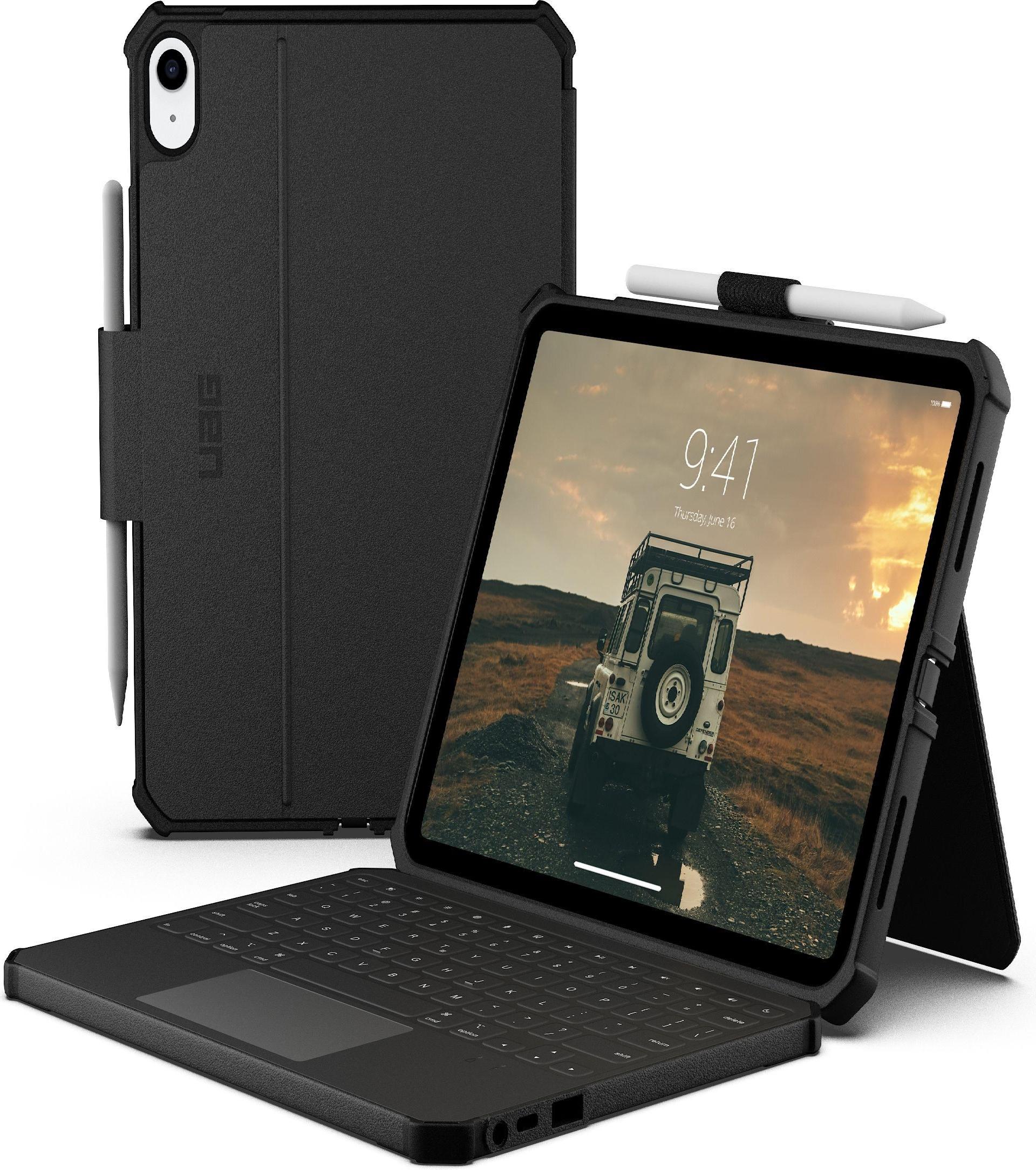 UAG Urban Armor Gear Rugged USB-C Keyboard Case mit Trackpad | Apple iPad 11“ (2025) / iPad 10,9“ (2022) / iPad Air 11" (2025 & 2024) | schwarz | bulk | 1K4006B14040 (1K4006B14040)