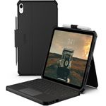 UAG Urban Armor Gear Rugged USB-C Keyboard Case mit Trackpad | Apple iPad 11“ (2025) / iPad 10,9“ (2022) / iPad Air 11" (2025 & 2024) | schwarz | bulk | 1K4006B14040 (1K4006B14040)