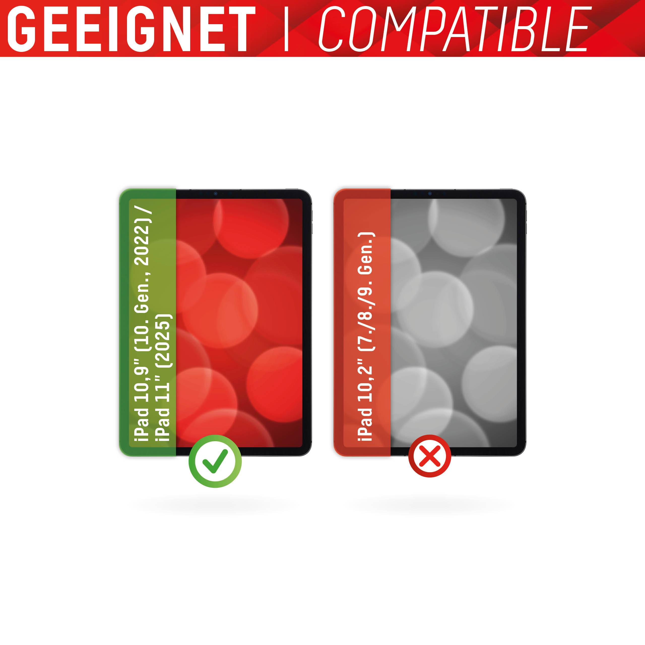 Displex Tablet Glass Bildschirmschutz für iPad 10,9" (10. Generation 2022) Durchsichtig