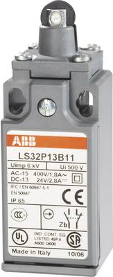 ABB Endschalter 400 V/AC 1.8 A Rollenstößel tastend LS32P13B11 IP65 1 St. (1SBV010313R1211)