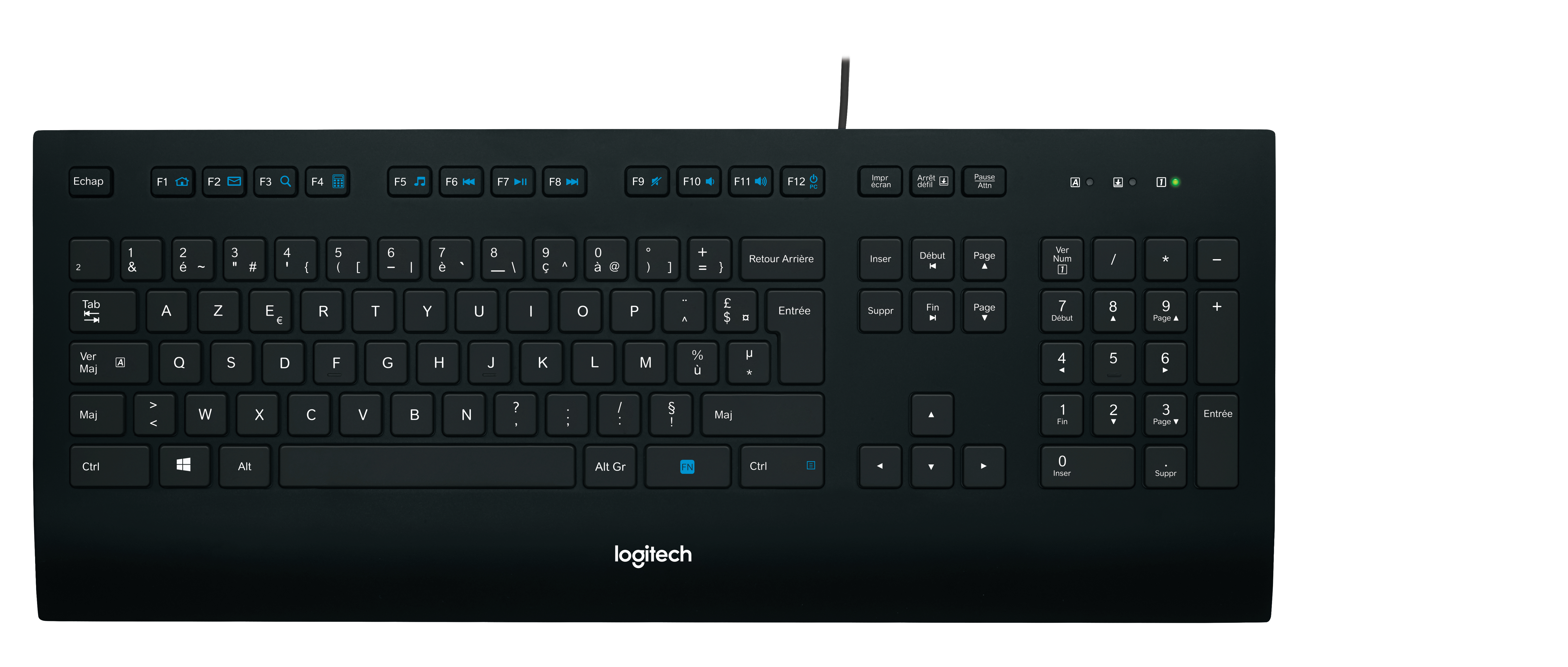 Logitech K280e Tastatur AZERTY USB Schwarz