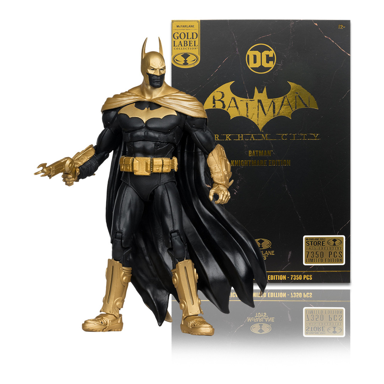 McFarlane DC Multiverse Batman Knightmare Action Figur Arkham City 178 mm Gold/Schwarz