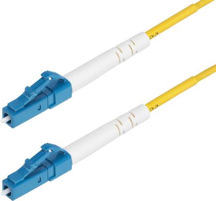 StarTech.com 2m (6.6ft) LC to LC (UPC) OS2 Single Mode Simplex Fiber Optic Cable, 9/125µm, Laser Optimized, 40G/100G, Bend Insensitive, Low Insertion Loss (SPSMLCLC-OS2-2M)
