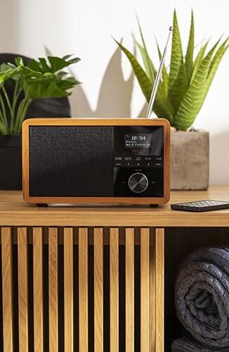 Adler AD 1184 Tragbares Digitalradio DAB/DAB+/FM Schwarz, Holz