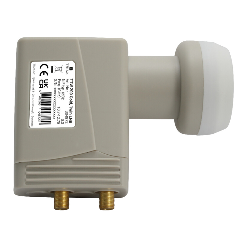 Triax TTW 200 Gold Twin-LNB 2 Ausgänge Grau, Weiß