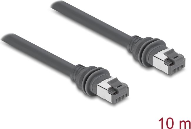 Delock RJ45 Patchkabel Cat.6 kompatibel mit Starlink Gen3 - 10 m grau (90666)
