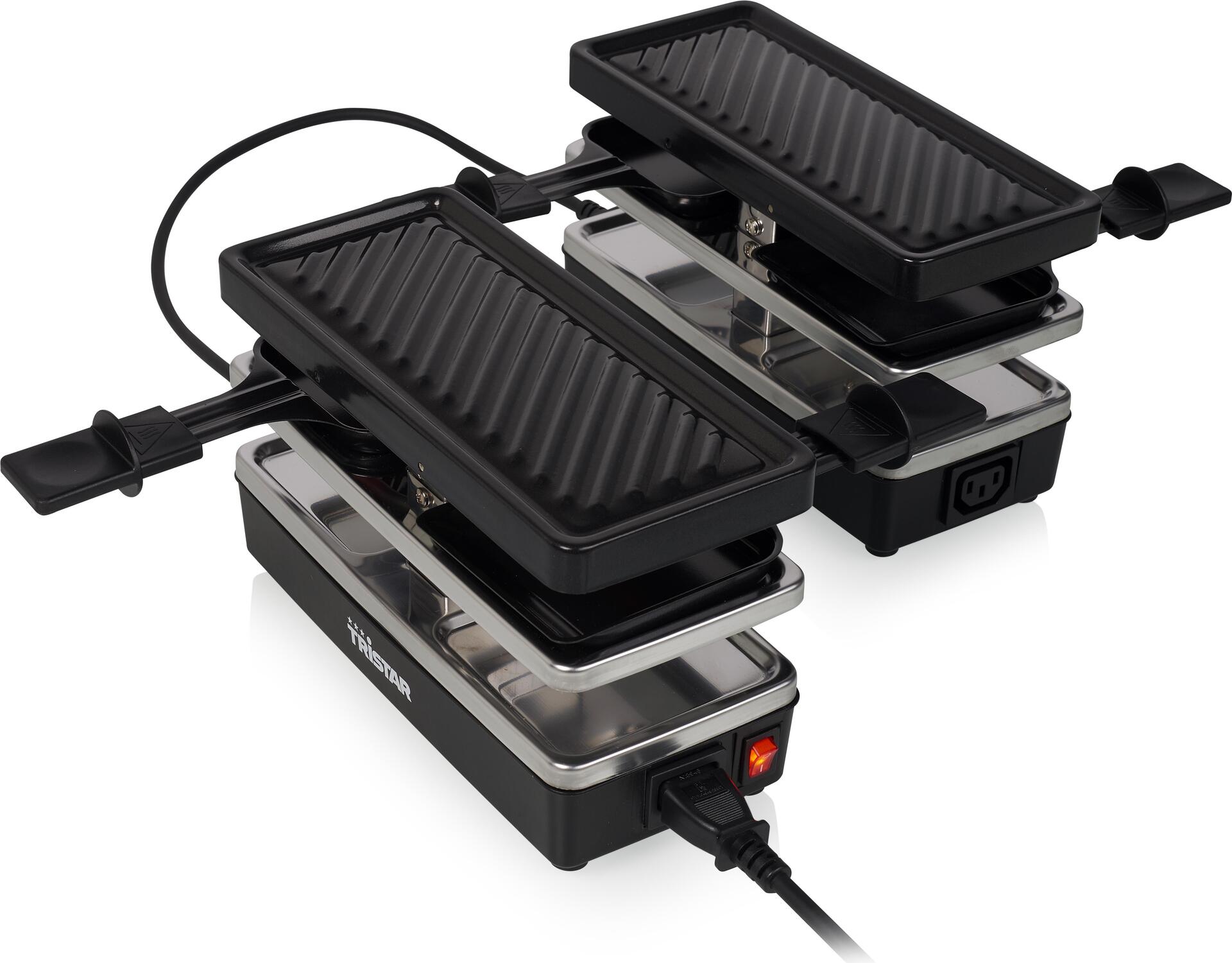 Tristar RA-2742 Raclette Grill 4 Person(en) 800 W Schwarz - Edelstahl (RA-2742)