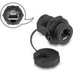 Delock RJ45 Cat.6A Kupplung mit Verschlusskappe IP67 staub- und wasserdicht (87246)