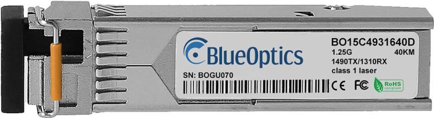 Kompatibler Telco Systems BTI-SFP-GBD40E-DD-49/31S BlueOptics© BO15C4931640D SFP Transceiver, LC-Simplex, 1000BASE-BX-D, Singlemode Fiber, TX1490nm/RX1310nm, 40KM, DDM, 0°C/+70°C (BTI-SFP-GBD40E-DD-49/31S-BO)