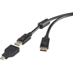 Renkforce DisplayPort Anschlusskabel [1x DisplayPort Stecker - 1x Mini-DisplayPort Stecker] 1.80 m Schwarz