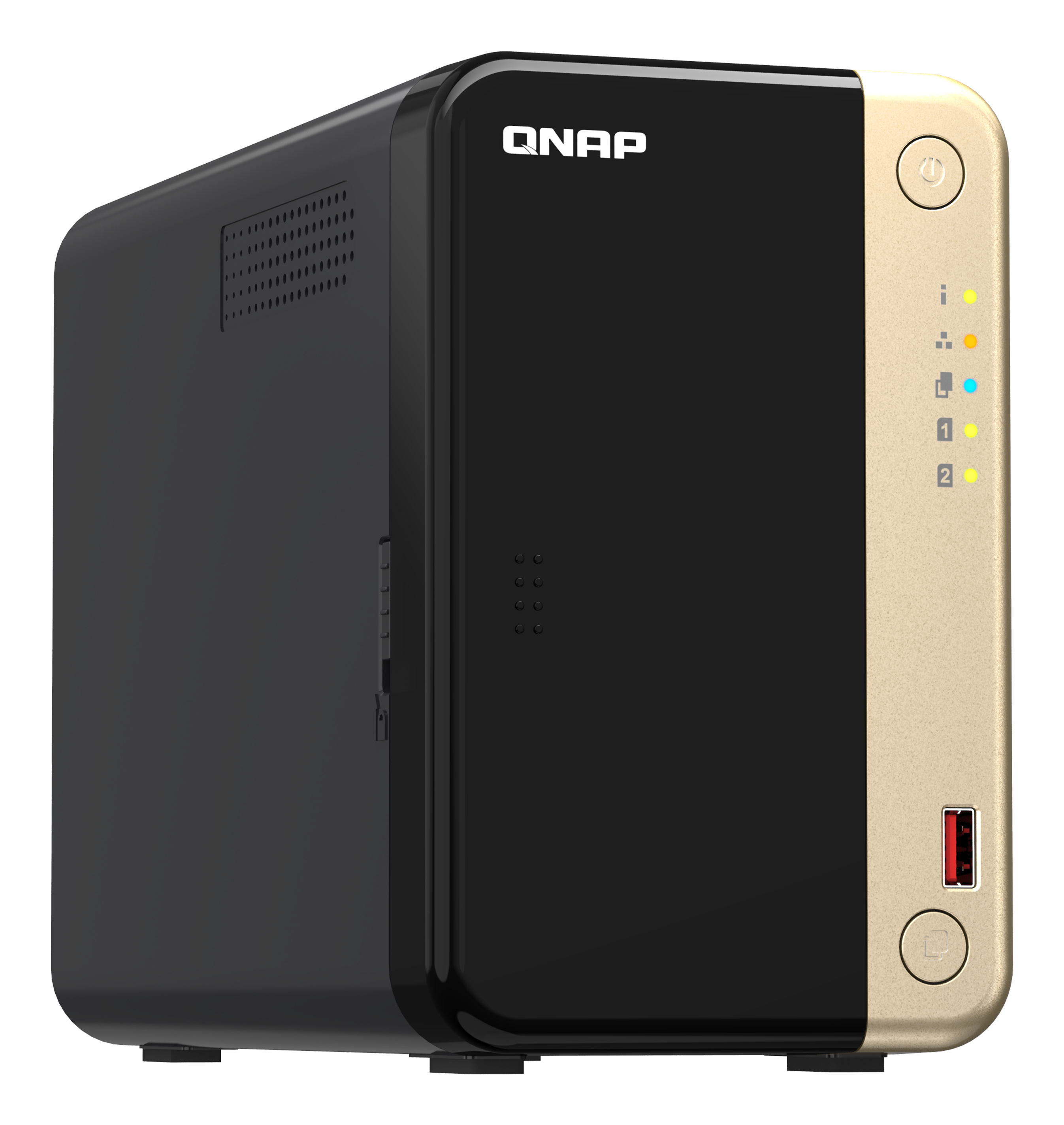 QNAP TS-264 NAS-Server 2 Schächte 8 GB RAM Schwarz, Gold