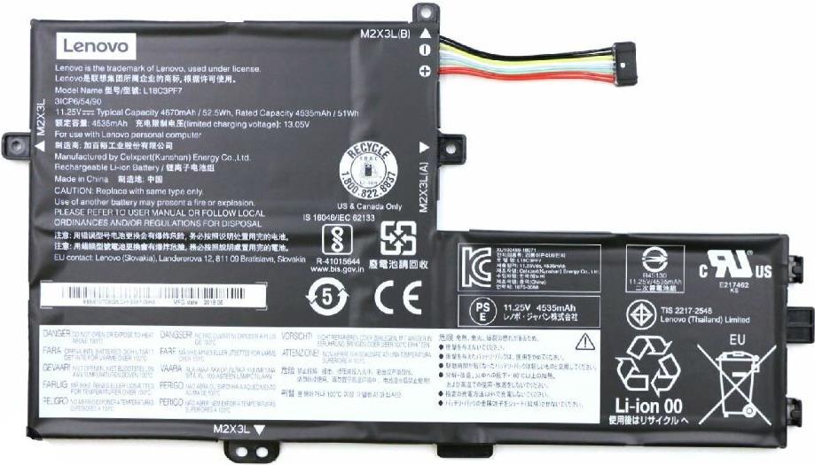 Lenovo S340 SP/B L18M3PF7 11.4V52.5Wh3cell bty (5B10T09097)