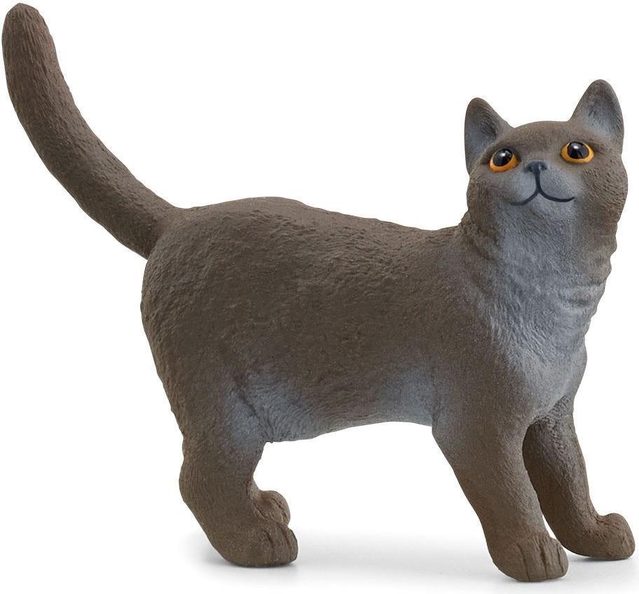 schleich Farm World Britische Kurzhaar Katze. Empfohlenes Alter in Jahren (mind.): 3 Jahr(e), Produktfarbe: Braun, Grau (13973)