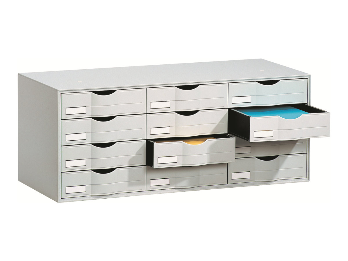 Paperflow 9H4442.02 Schubladenschrank 12 Schubladen Grau