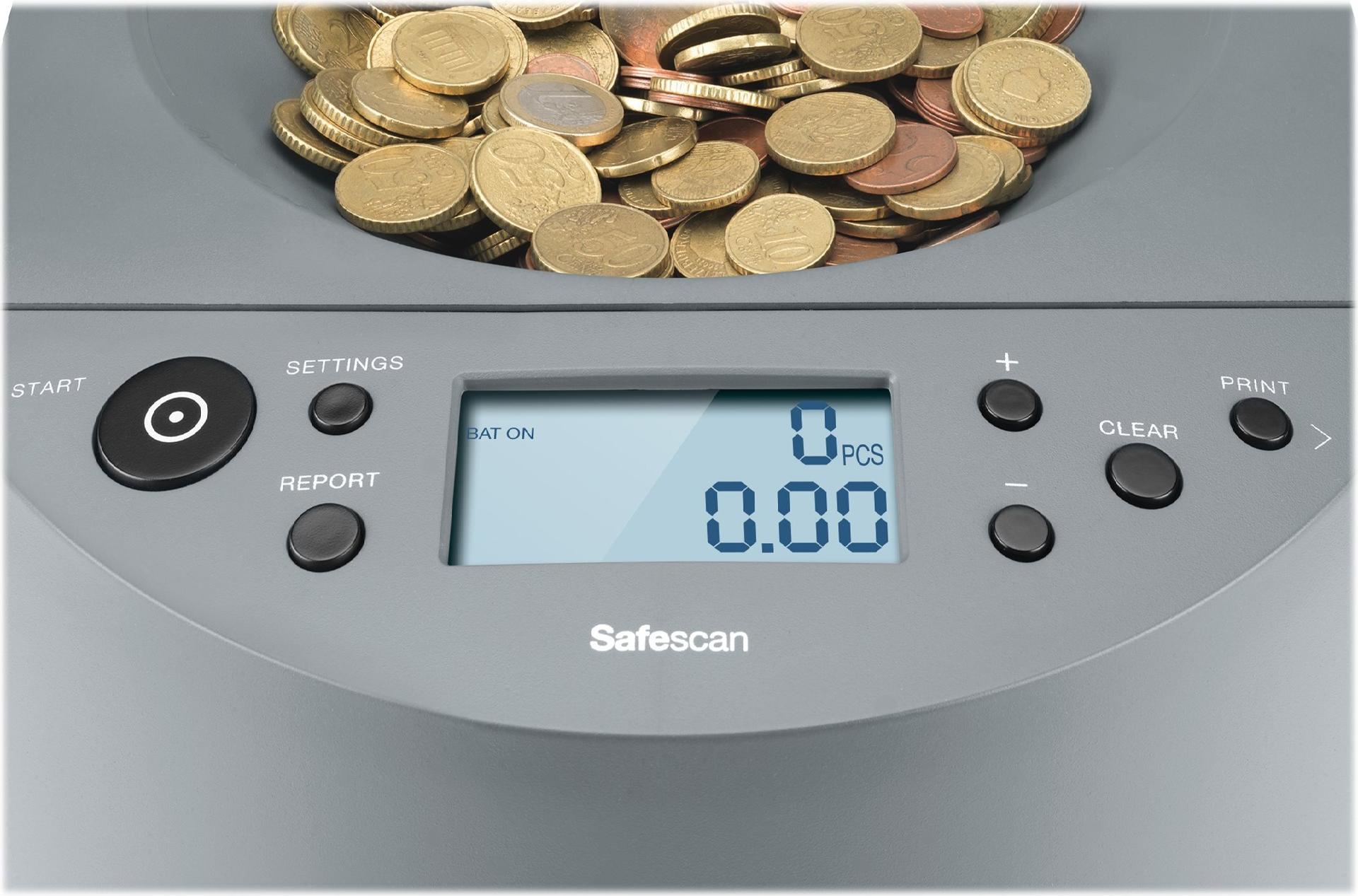 Safescan 1450 Münzzähler Euro Grau