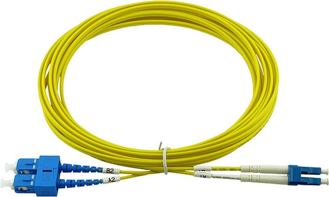 Kompatibles Cisco CAB-SMF-LC-SC-2 BlueOptics Duplex LWL Patchkabel, LC-UPC/SC-UPC beige, 2 Meter, Singlemode, E9/125µm G.657.A1, Eingangsdämpfung: unter 0.2dB, Markenfaser, Keramik Ferrule, inkl. Messprotokoll (CAB-SMF-LC-SC-2-BO)