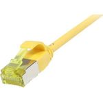 Patchkabel RJ45, CAT6A 500Mhz, 5m, gelb, U/FTP, slimline rund d=3,8mm, TPE/LSZH(Superflex), AWG32, mitCat.7 Rohkabel, Synergy 21 (S217377V3)