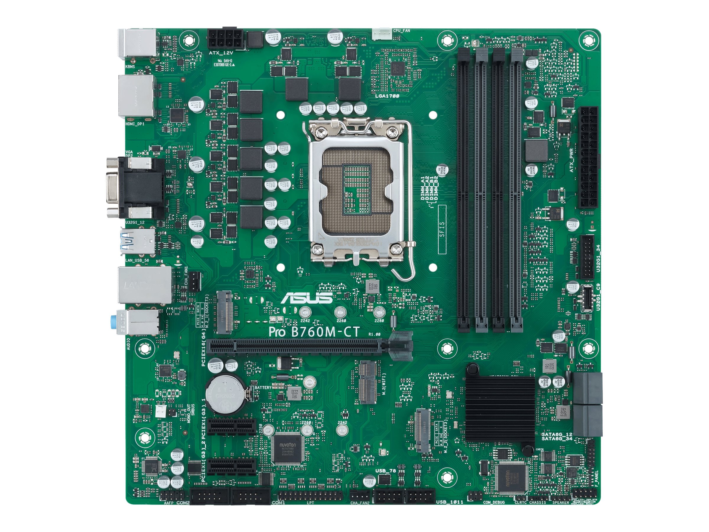 ASUS Pro B760M-CT-CSM Mainboard Micro ATX, Intel B760, LGA 1700, DDR5